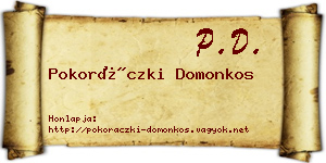 Pokoráczki Domonkos névjegykártya